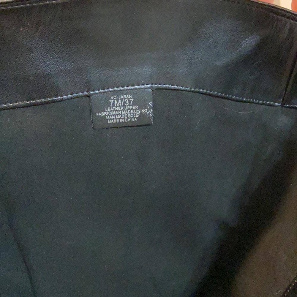 Vince Camuto Black Leather Knee High Boots Size 7 - Picture 8 of 10